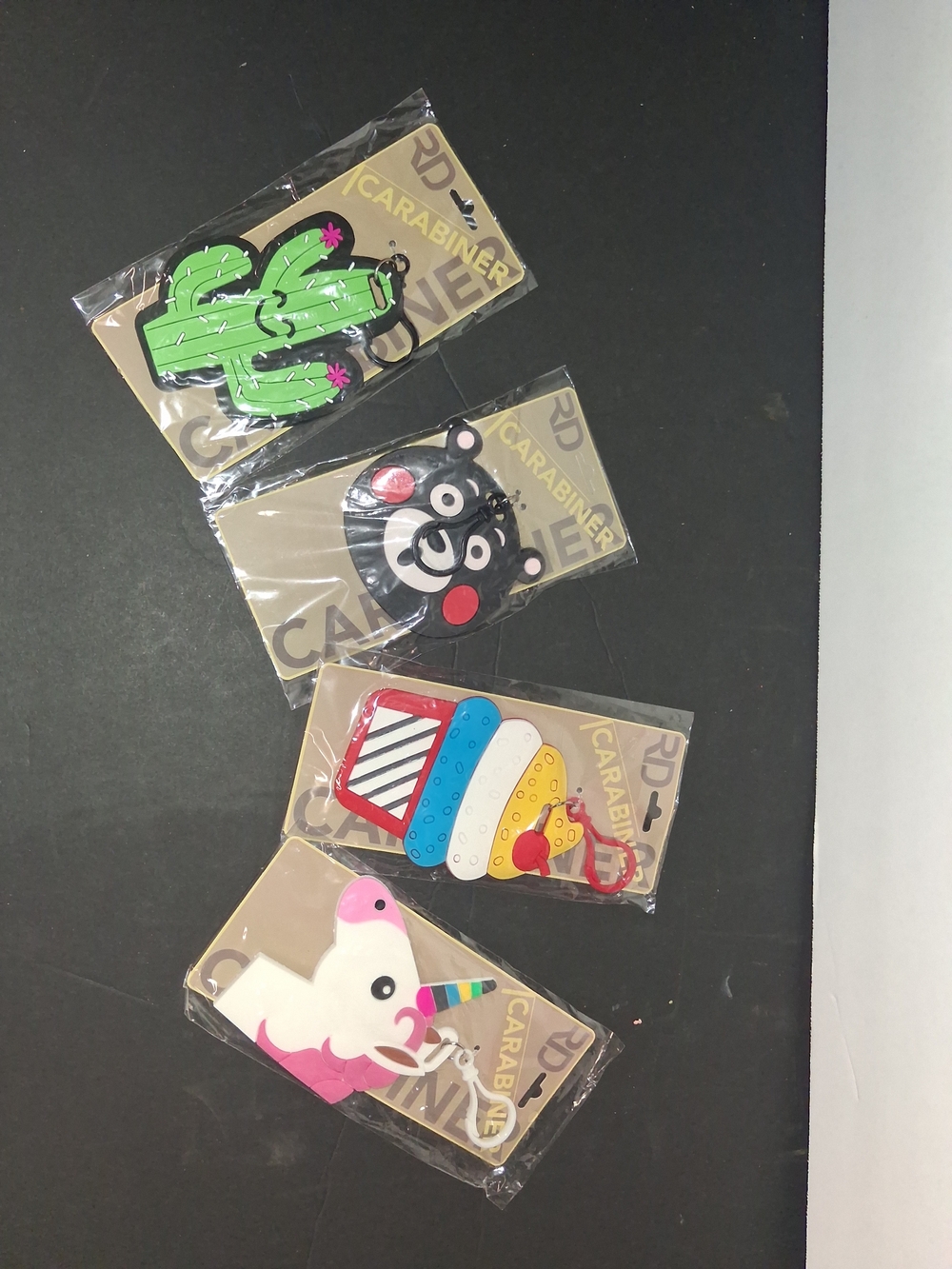 4 CUTE BACKPACK / LUGGAGE NAME TAG: UNICORN,CUPCAKE,CACTUS.